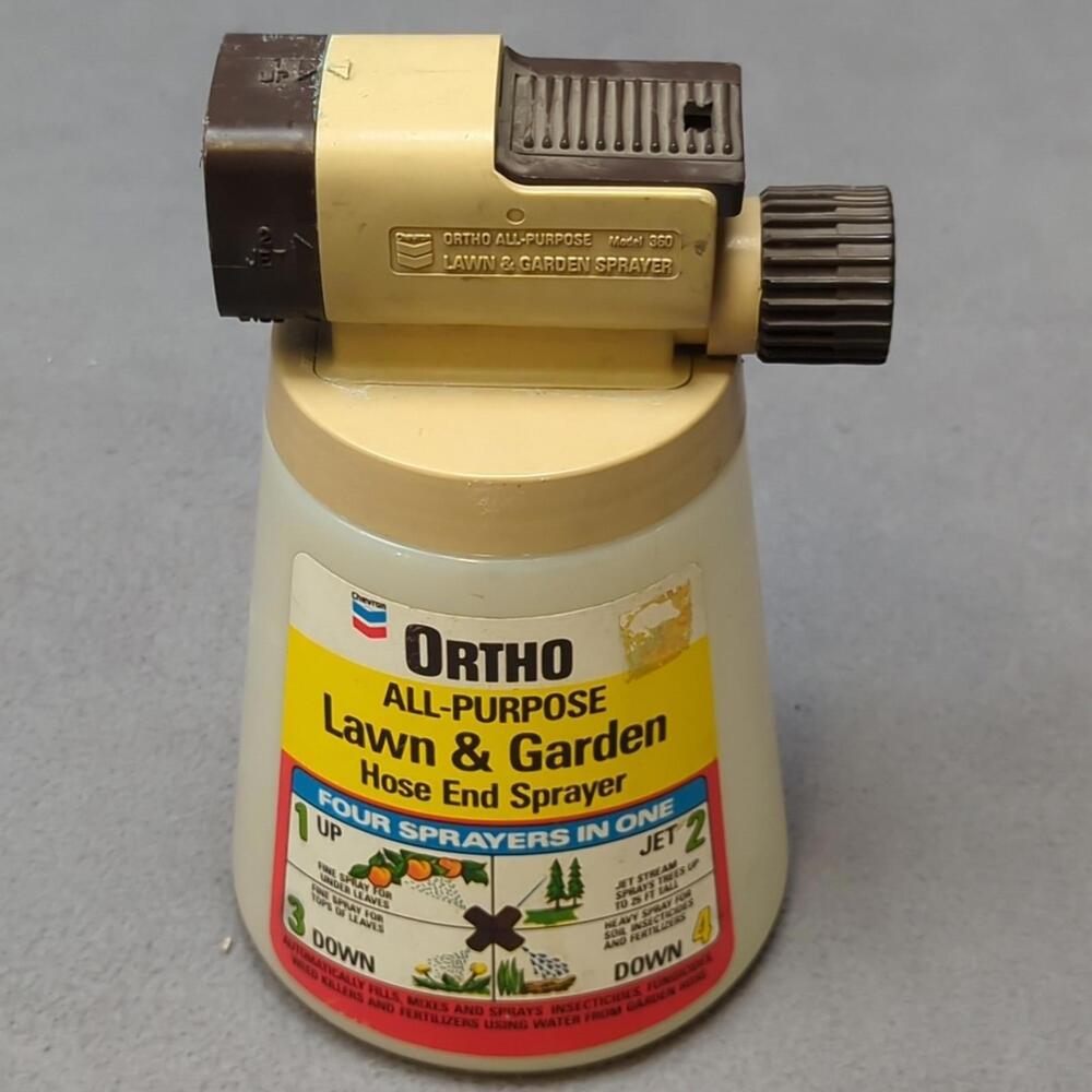 Ortho All-Purpose Lawn & Garden Hose-End Sprayer.  Four Sprayers in One.
